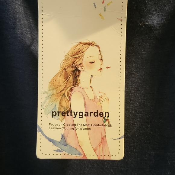 NWT- Size XL- PRETTYGARDEN Blue Ruched Midi Dress,Long Sleeve with Draped Front - Picture 5 of 16